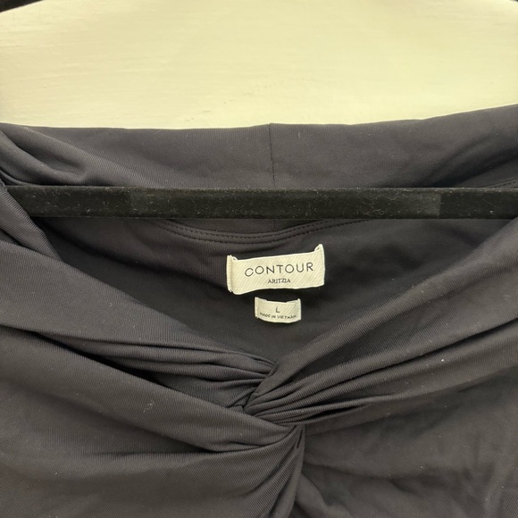 Aritzia Contour Twist Off-Shoulder Top In Black, Size L - Picture 3 of 3